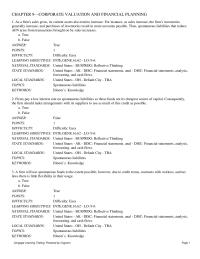 Finance Chapter 9 Which The Following Statements Correct Suppose