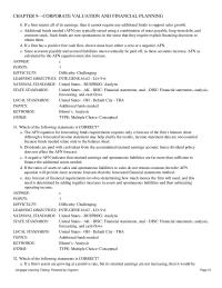 Finance Chapter 9 Although a forecasted income statement may help