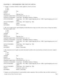 Finance Chapter 11 The cost of preferred stock to a firm must be