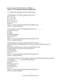 Economics Chapter 12 Equilibrium Aggregate Demand And Supply