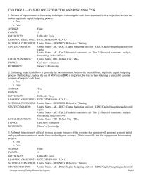 Finance Chapter 13 Because of improvements in forecasting techniques