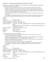 Finance Chapter 13 a company is considering a proposed new plant