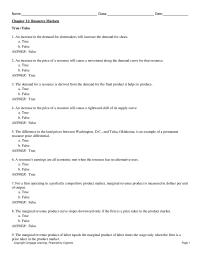 Economics Chapter 11 Which The Following Example Permanent Resource Price