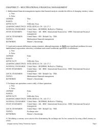 Finance Chapter 27 The United States and most other major industrialized&nbsp;