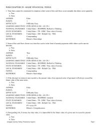 Finance Chapter 29 Time lines cannot be constructed in situations
