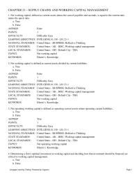 Finance Supplement L Defined as current assets minus the sum of
