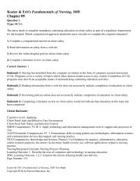 Nursing Chapter 9 Essentials Competencies Iv Demonstrate Skills Using