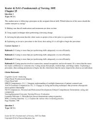 Nursing Chapter 25 Page Number 399 Question Type While