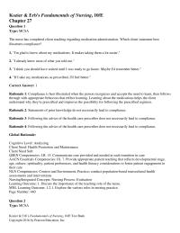 Nursing Chapter 27 The Nurse Should Attentive Cues That May