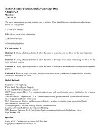 Nursing Chapter 33 Education Inc Turn Client Every Hours Correct