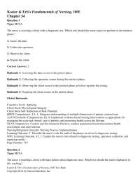 Nursing Chapter 34 Collect Least Sputum Offer Mouth Care Take