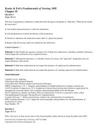 Nursing Chapter 35 Process Implementation Learning Outcome 16 Verbalize The