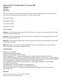 Nursing Chapter 37 Learning Outcome 474 Implement Appropriate Nursing