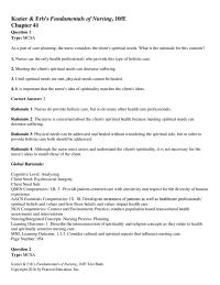 Nursing Chapter 41 Describe the interconnection of spirituality and religion concepts