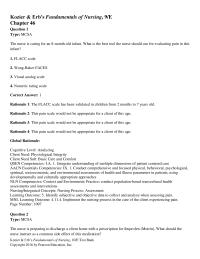 Nursing Chapter 46 Nursing integrated Concepts Nursing Process Assessment Learning Outcome