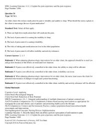 Nursing Chapter 46 Pain Subjective Experience And