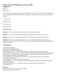 Nursing Chapter 52 Rationale The Remaining Fluid Should Discarded And