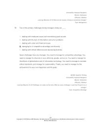Management Chapter 1 Two The Primary Challenges Facing Managers