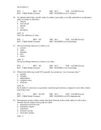 Marketing Chapter 6 An enduring belief that a specific mode of conduct