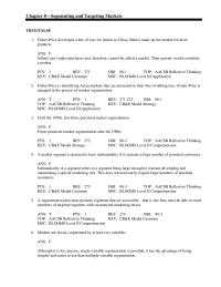 Marketing Chapter 8 Which The Following Businesses Would Most