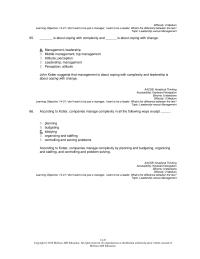 Management Chapter 14 About Coping With Complexity And
