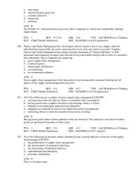 Marketing Chapter 14 Internal business processes allow companies to