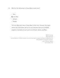 Management Module H Which The Following Visual Basic Script