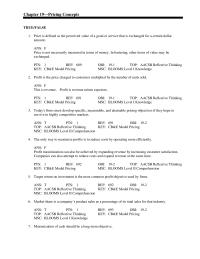 Marketing Chapter 19&nbsp;Price is defined as the perceived value of a good&nbsp;