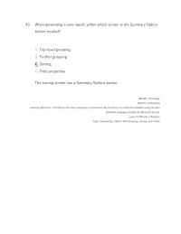 Management Module J When Generating New Report Within Which