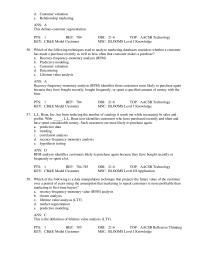 Marketing Chapter 21 Frequent Fliers Airlines Have Estimated The Future