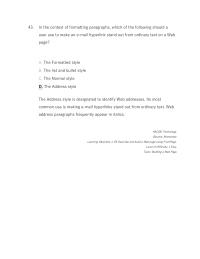 Management Module L The Context Formatting Paragraphs Which The