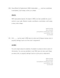 Management Module M Visual Basic For Applications Vba Manipulates