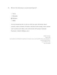 Management Chapter 2 Which The Following Social Networking Site