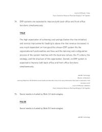 Management Chapter 2 Explain The Significance Enterprise Resource Planning Erp