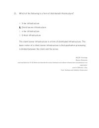 Management Chapter 7 Which The Following Form Distributed Infrastructure