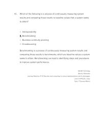 Management Chapter 7 Accuracy Infrastructure centric Metric Usually Measured Inversely