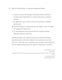 Management Chapter 9 Which The Following Example Augmented Reality