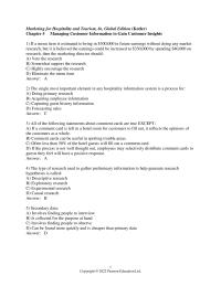 Marketing Chapter 5 Experimental research is best suited for gathering
