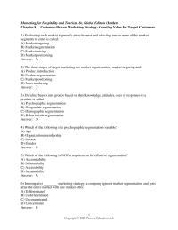 Marketing Chapter 8 Evaluating each market segment’s attractiveness
