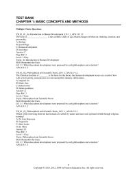 Psychology Chapter 01 What ideas about development were proposed by early