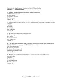 Marketing Chapter 15 The two common approaches used to determine appropriate