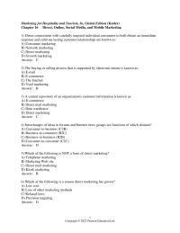 Marketing Chapter 16 Which of the following is NOT a way to measure&nbsp;