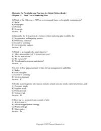 Marketing Chapter 18 What are the major sections of a marketing