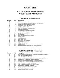 Accounting Chapter 8 A modified perpetual inventory system provides