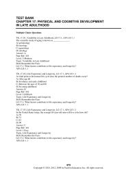 Psychology Chapter 17 The current generation is not adequately planning