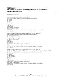 Psychology Chapter 18 Structured reminiscence decreases life satisfaction