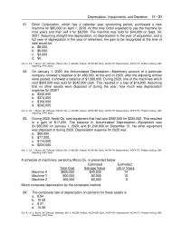 Accounting Chapter 11 A plant asset with a five-year estimated