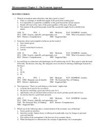 Economics Chapter 1 People will buy more milk at a price of $2 per gallon than at&nbsp;