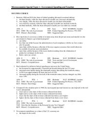 Economics Chapter 1 Government expenditures for Social Security and unemployment