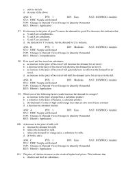 Economics Chapter 3 Which of the following would most likely occur as the result of the lower